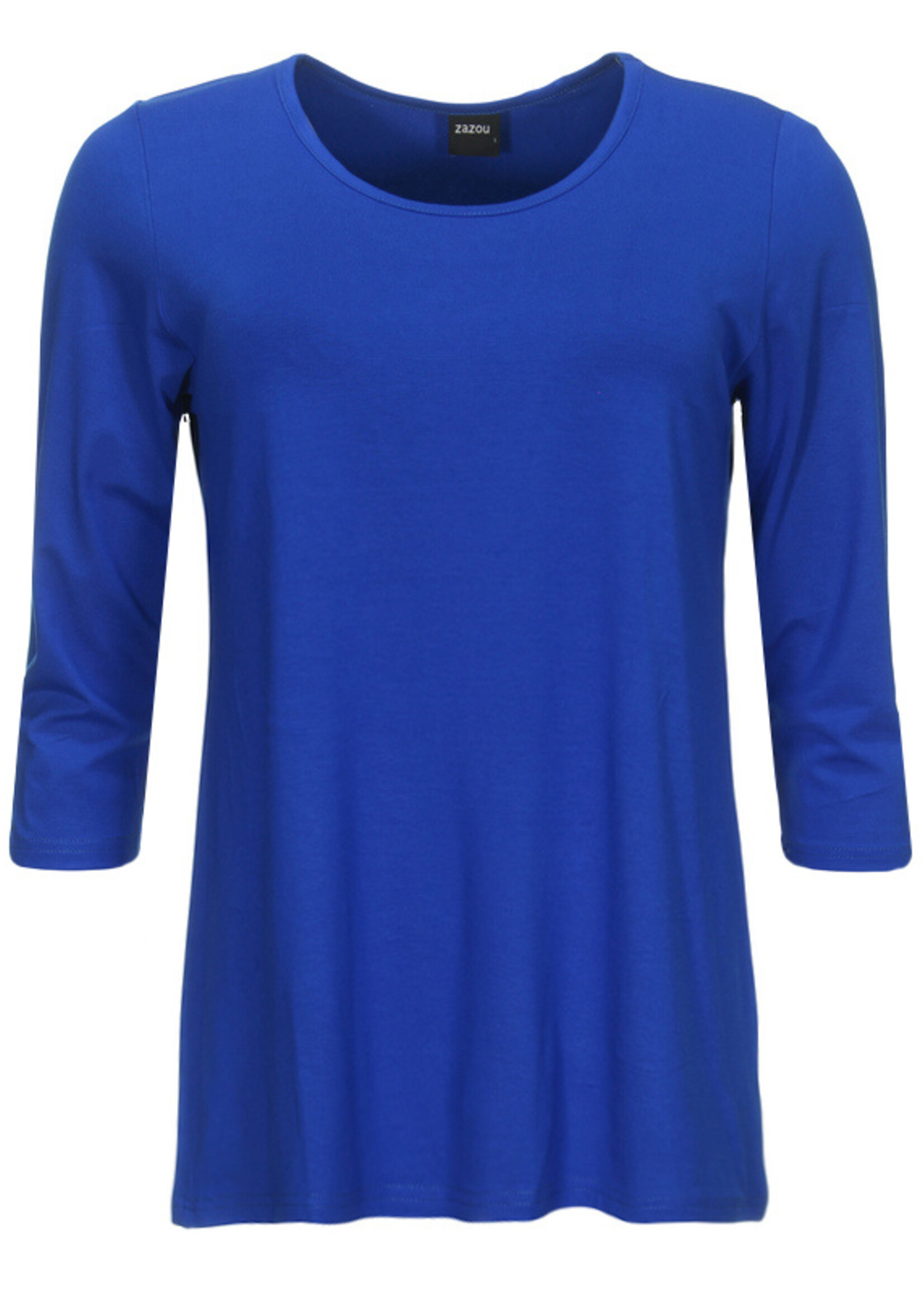 ZAZOU SHIRT AMY 3/4 MOUW KOBALT