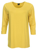 ZAZOU SHIRT AMY 3/4 MOUW CURRY