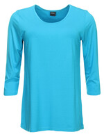 ZAZOU SHIRT AMY 3/4 MOUW AQUA