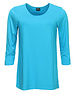 ZAZOU SHIRT AMY 3/4 MOUW AQUA