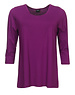 ZAZOU SHIRT AMY 3/4 MOUW DARK FUCHSIA