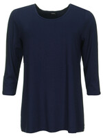 ZAZOU SHIRT AMY 3/4 MOUW DARK NAVY