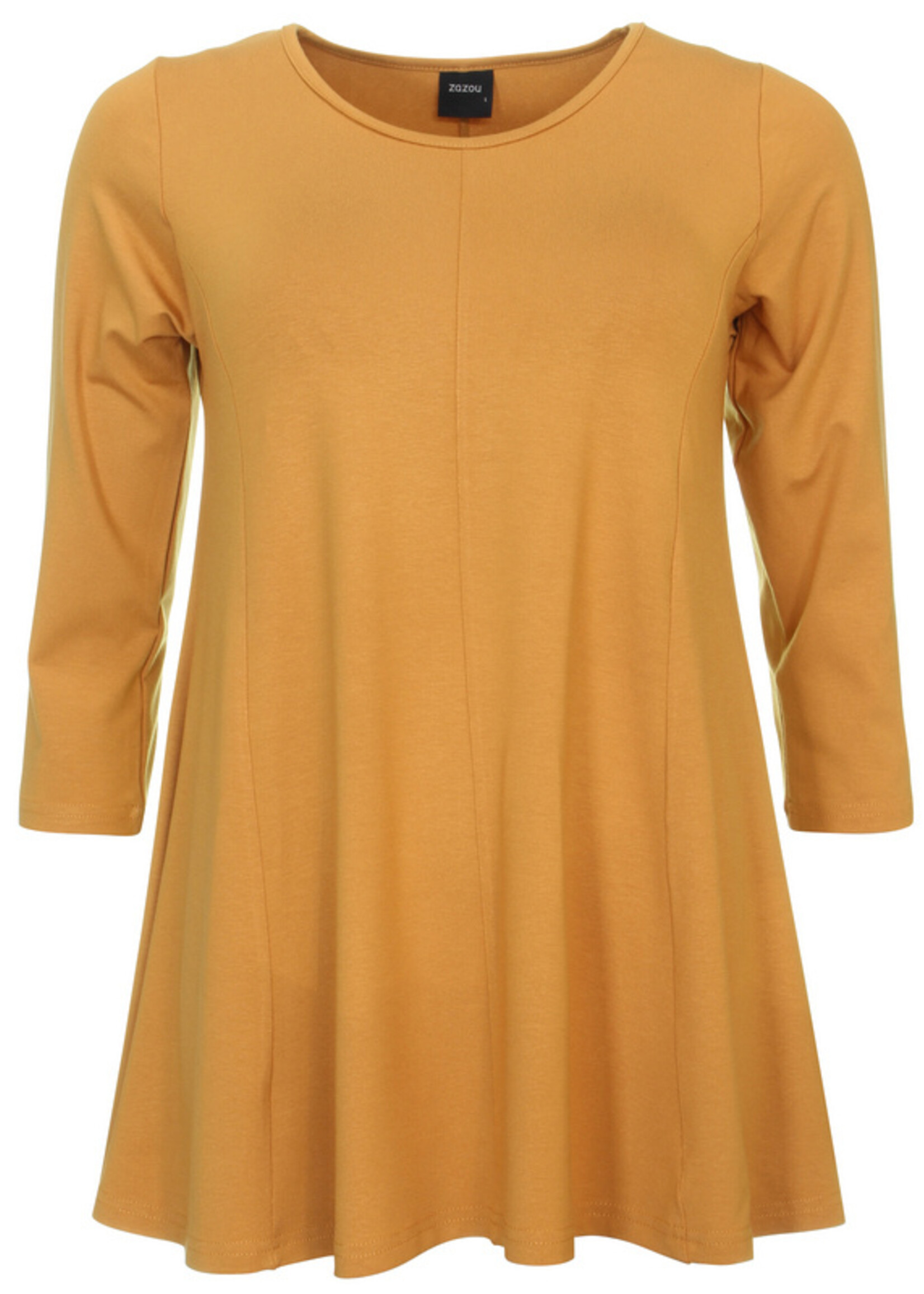 ZAZOU SHIRT A-LINE 3/4 MOUW OKER