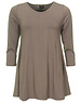 ZAZOU SHIRT A-LINE 3/4 MOUW TAUPE