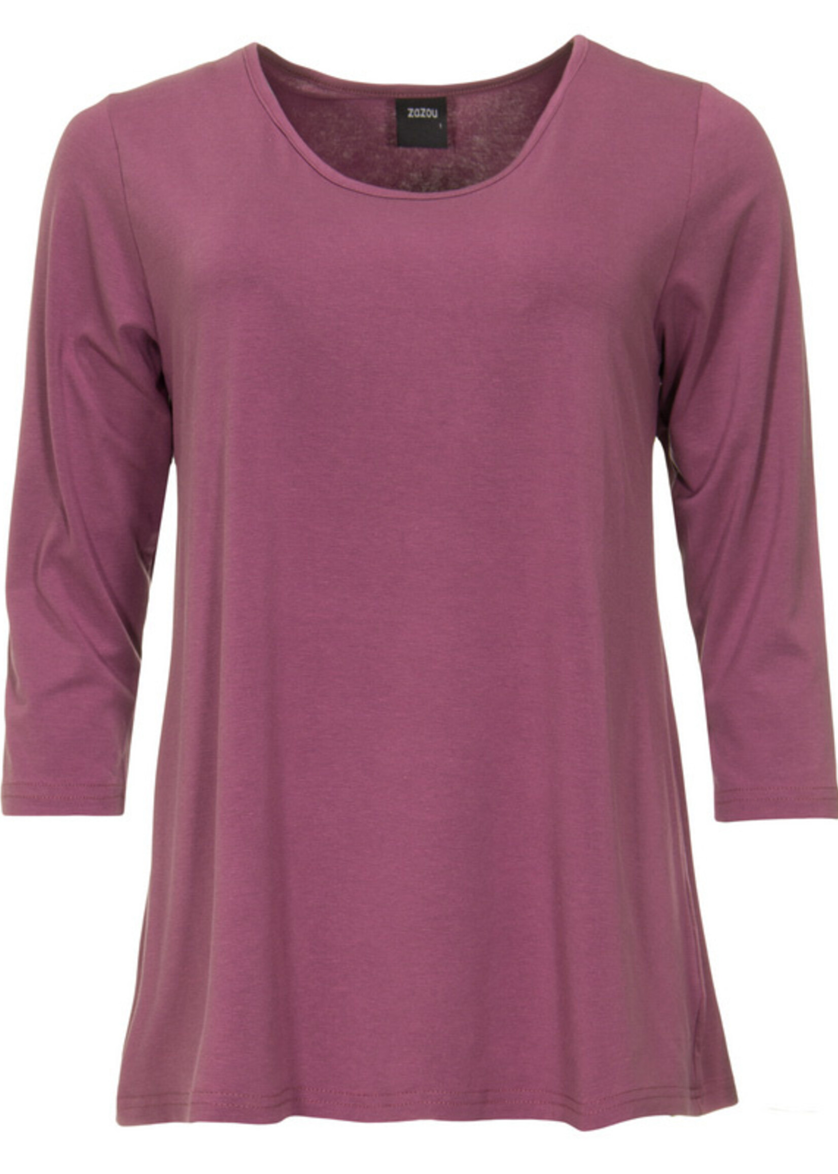 ZAZOU SHIRT AMY 3/4 MOUW OLD ROSE bamboe