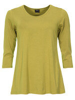 ZAZOU SHIRT AMY 3/4 MOUW OLIVE bamboe