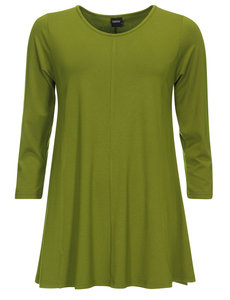 ZAZOU SHIRT A-LINE 3/4 MOUW OLIVE GREEN