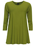 ZAZOU SHIRT A-LINE 3/4 MOUW OLIVE GREEN