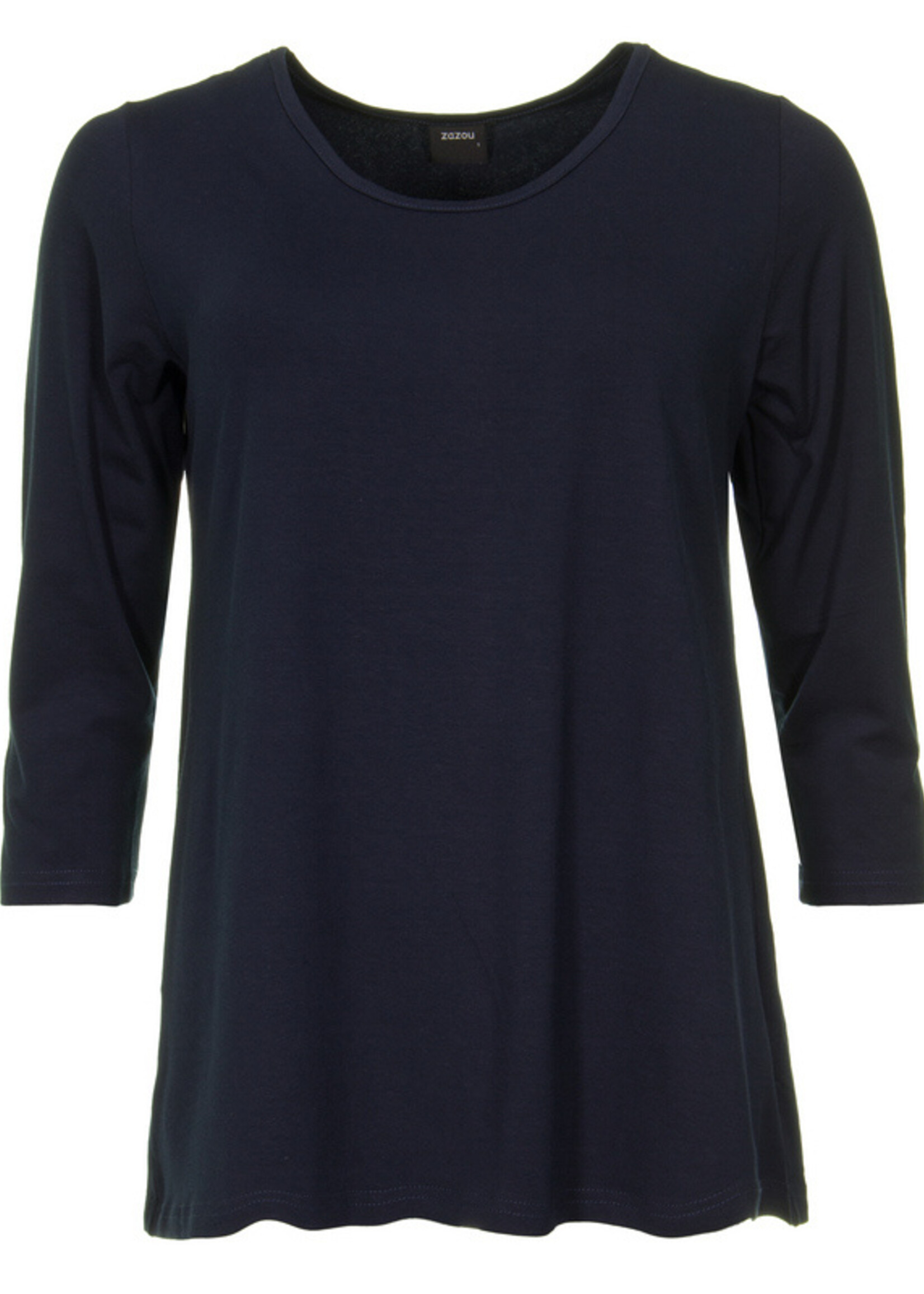 ZAZOU SHIRT AMY 3/4 MOUW NAVY bamboe