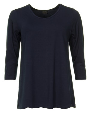 ZAZOU SHIRT AMY 3/4 MOUW NAVY bamboe