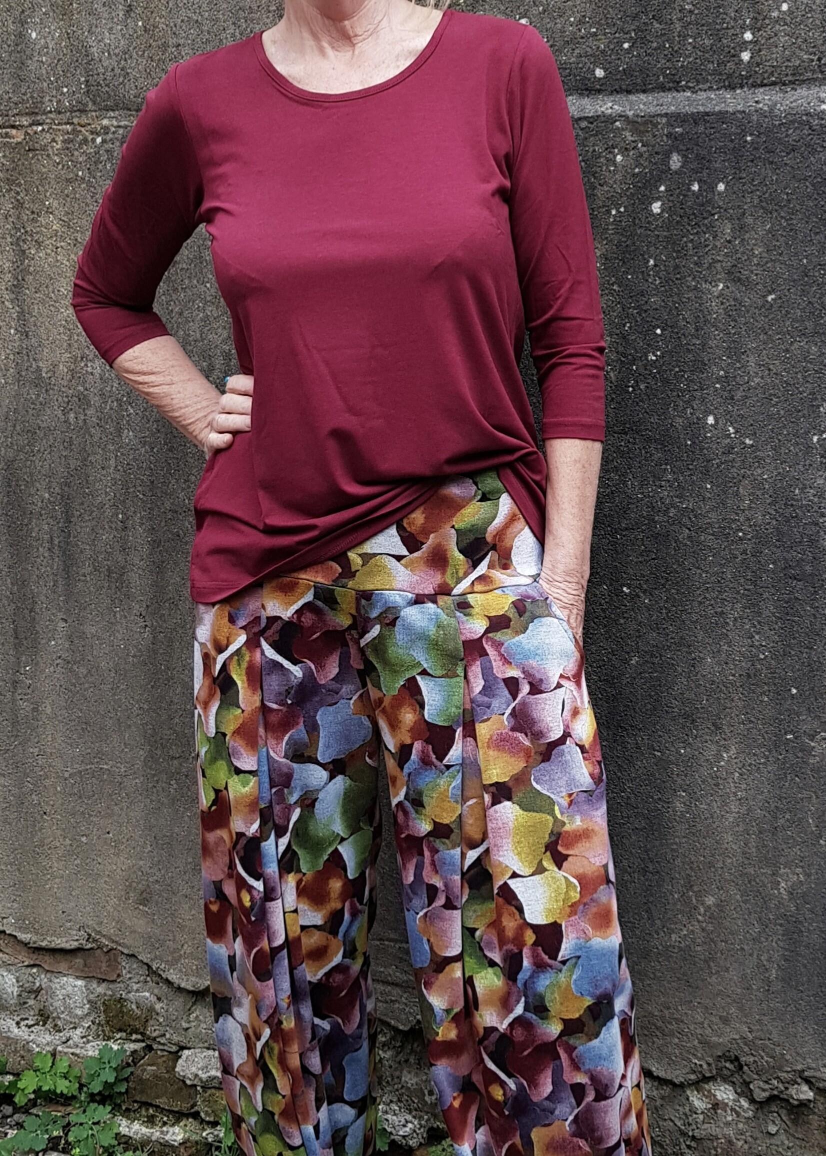 ZAZOU SHIRT AMY 3/4 MOUW OLD ROSE bamboe