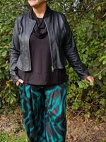 ZAZOU BROEK LIA ZWART GROEN