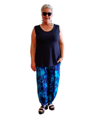 ZAZOU BROEK LIA - NAVYBLUE-TIEDYE