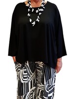 Zazou Shirt Mery lang met lange mouw zwart