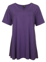 ZAZOU ZAZOU A-LIJN SHIRT KORTE MOUW PURPLE