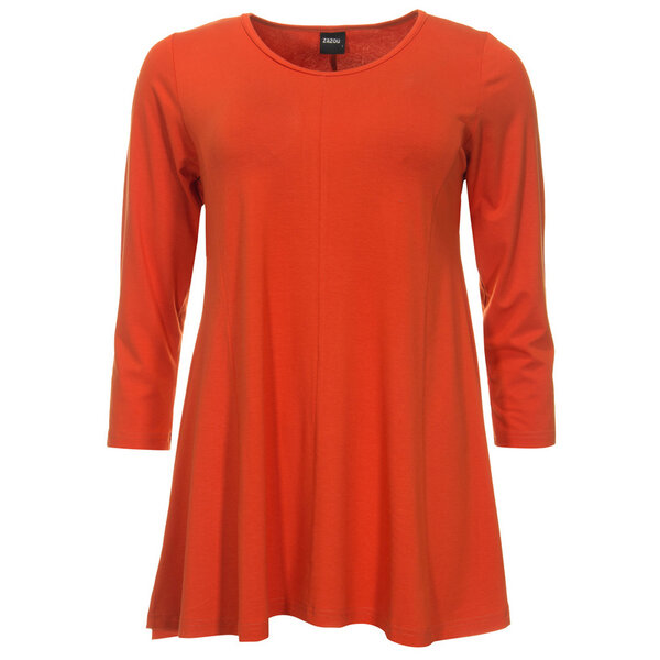 ZAZOU SHIRT A-LINE 3/4 MOUW ORANGE