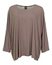 Zazou Shirt Mery lang met lange mouw taupe