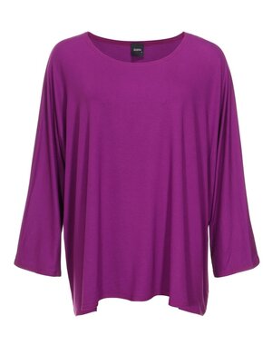 Zazou Shirt Mery lang met lange mouw d.fuchsia