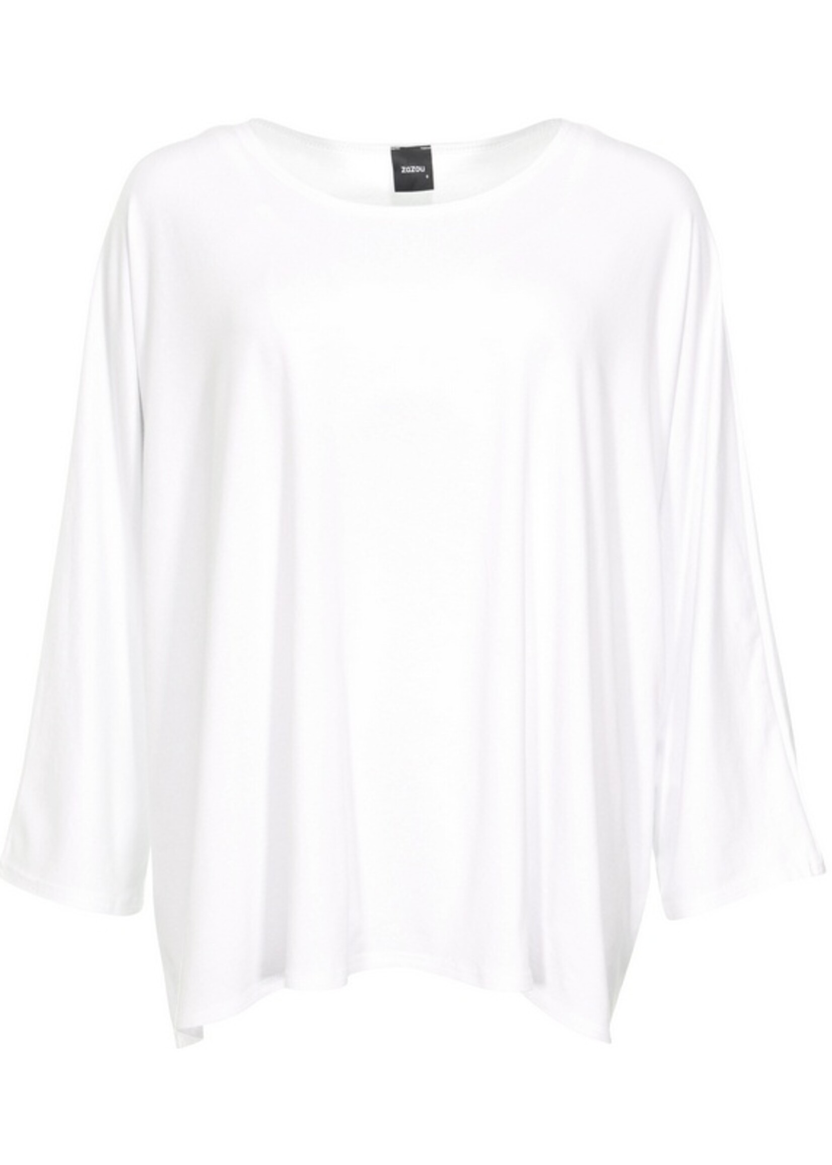 Zazou Shirt Mery lang met lange mouw paars wit