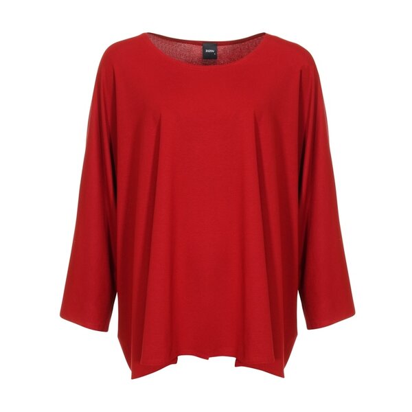 Zazou Shirt Mery lang met lange mouw paars d.red