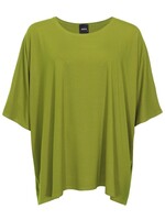 Zazou Shirt Mery lang met korte mouw olivegreen