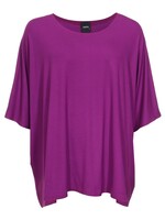 Zazou Shirt Mery lang met korte mouw d.fuchsia