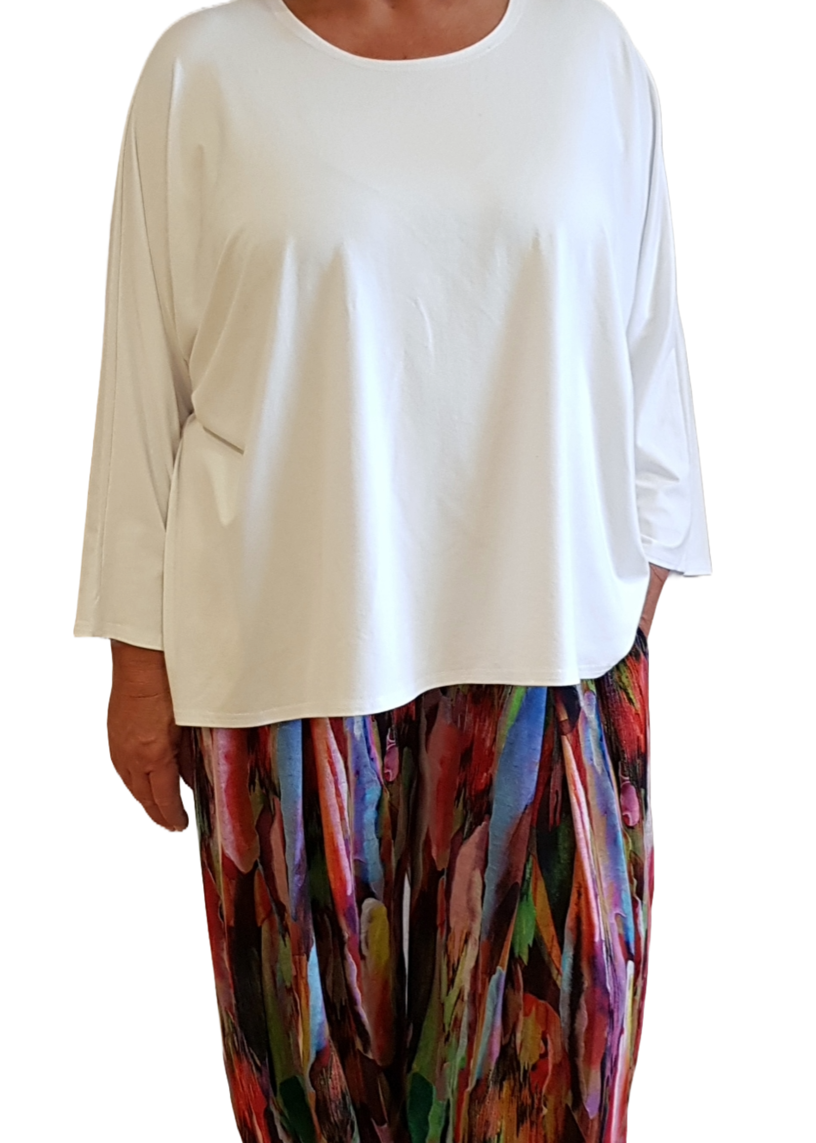 Zazou Shirt Mery lang met lange mouw paars wit