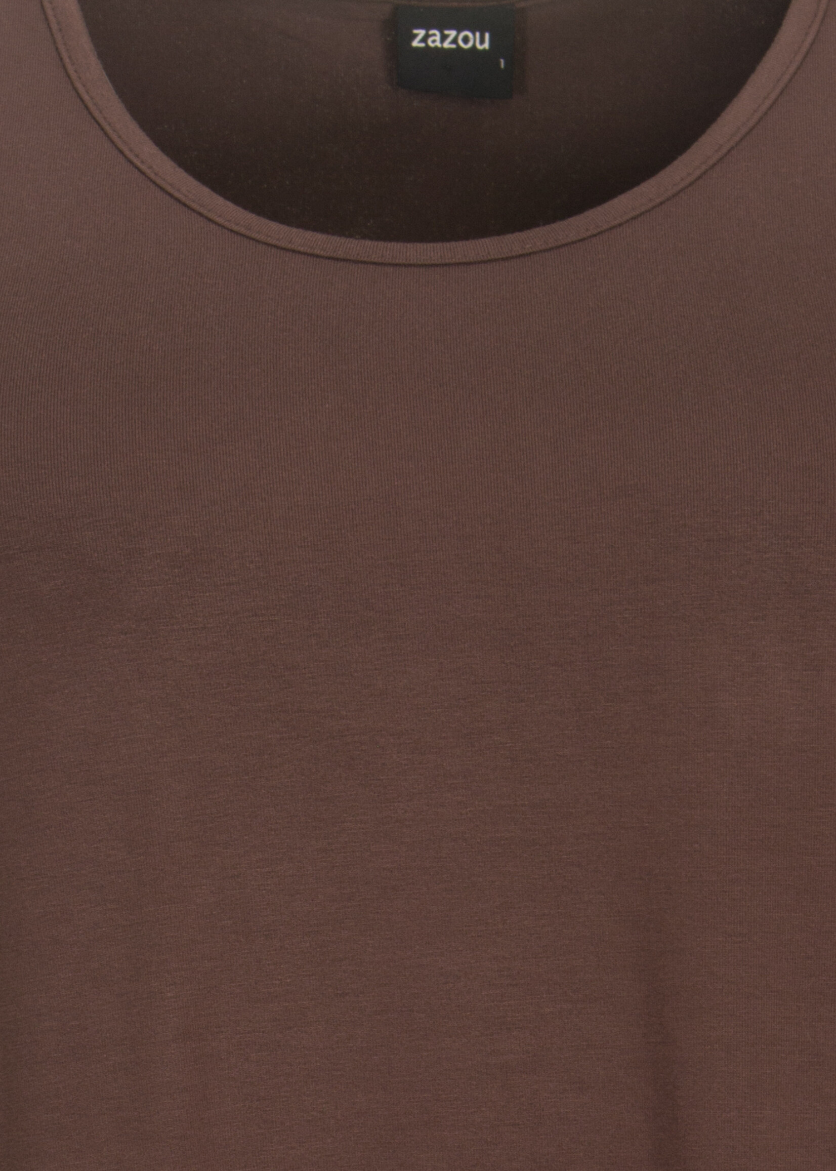 ZAZOU SHIRT AMY 3/4 MOUW BRUIN