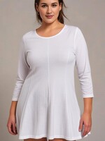 ZAZOU SHIRT A-LINE 3/4 MOUW WIT