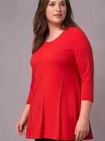 ZAZOU SHIRT A-LINE 3/4 MOUW FIRERED