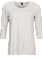 ZAZOU SHIRT AMY 3/4 MOUW  LICHTGRIJS