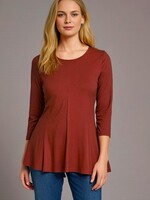 ZAZOU SHIRT A-LINE 3/4 MOUW TERRA