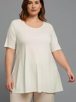 ZAZOU SHIRT A-LINE KORTE MOUW ECRU