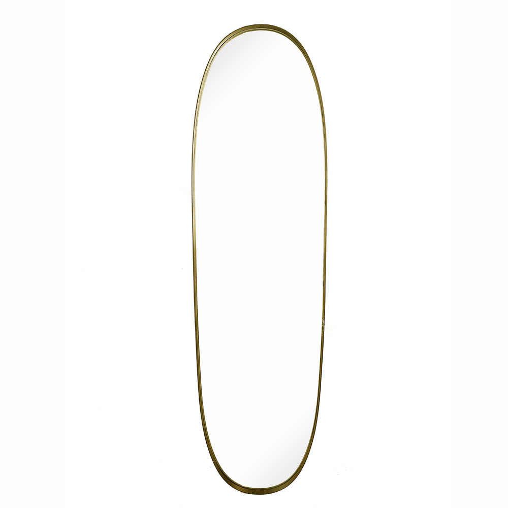 Spiegel Noor | Goudkleurige ovale stalen spiegel