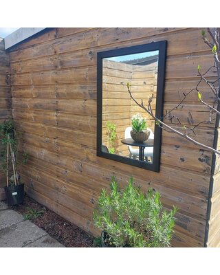 Tuinspiegel Teak | Zwart