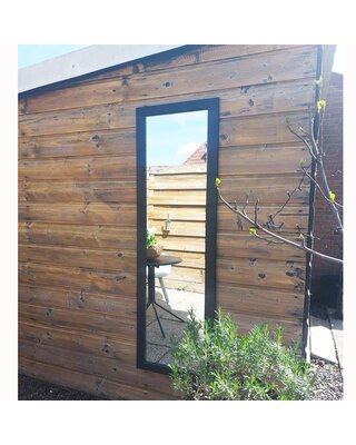 Tuinspiegel Teak | Zwart