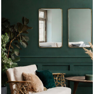 DMC  Gouden Spiegel Larsen Afgeronde Stalen Frame