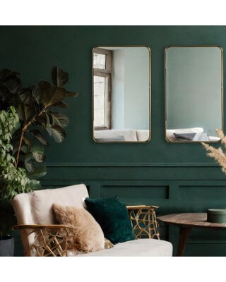 DMC  Gouden Spiegel Larsen Afgeronde Stalen Frame