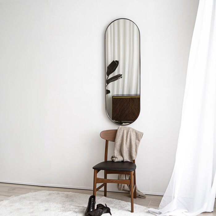 DMC  Spiegel Roma | Staal & Ovaal | Maat 40x125 cm