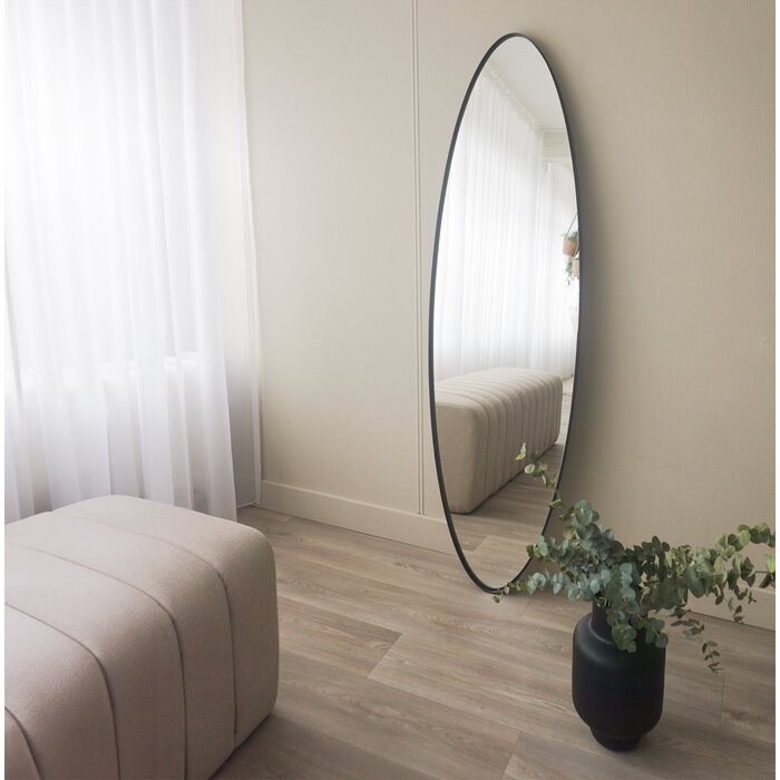 DMC  Ovale spiegel Cadi Zwart | 50x170 cm