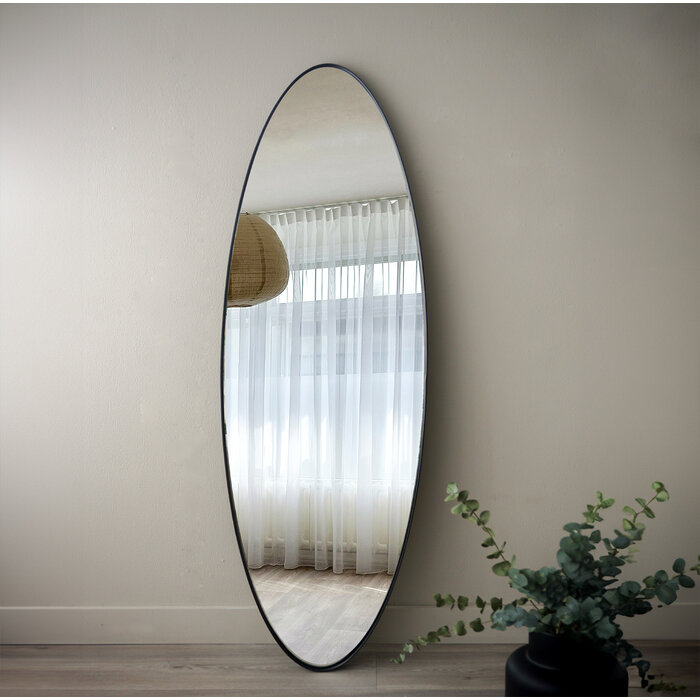 DMC  Ovale spiegel Cadi Zwart | 50x170 cm