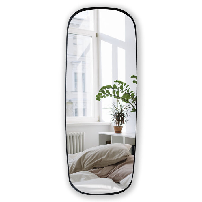 DMC  Ovale Wandspiegel Bodil Zwart Staal 65x200 cm