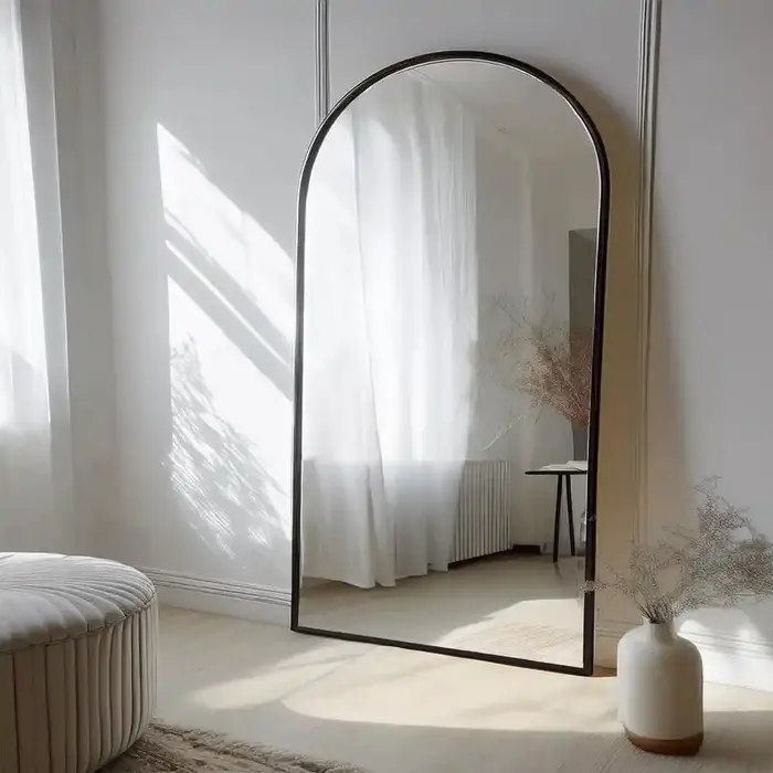 DMC  Boogspiegel Ravenna Staal Zwart 100x190 cm