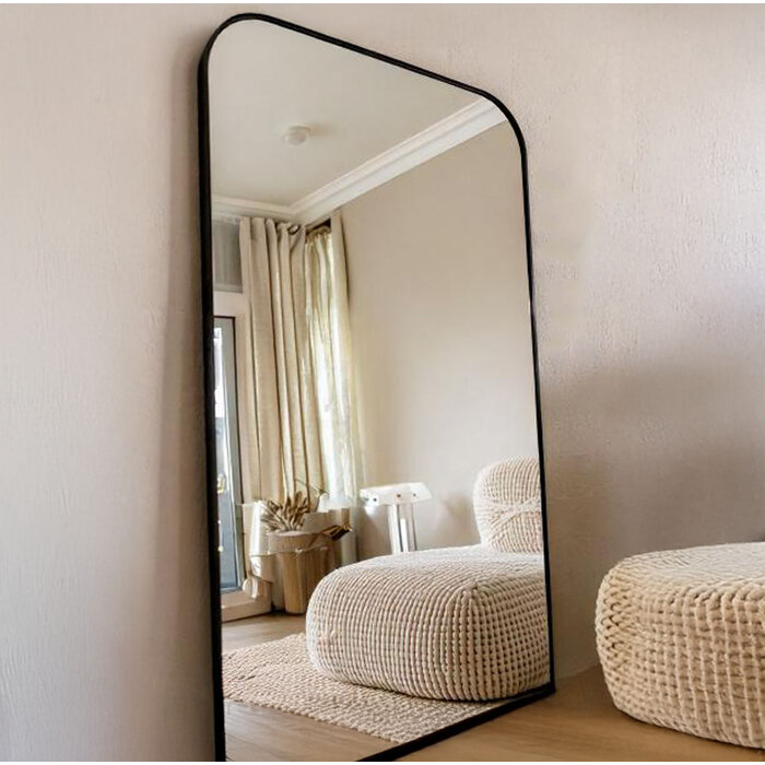 DMC  Stalen spiegel Sofia | Elegant staal in boogvorm