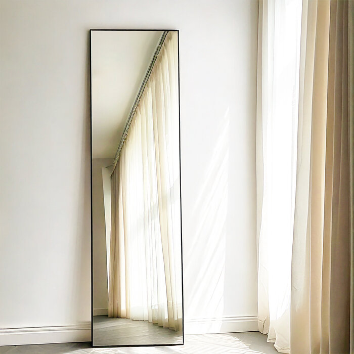 DMC  Passpiegel Caro Slank Stalen Spiegel Zwart