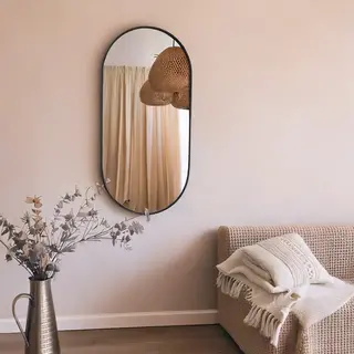 DMC  Spiegel Luna Zwart | 60x120 cm