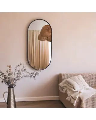 DMC  Spiegel Luna Zwart | 60x120 cm