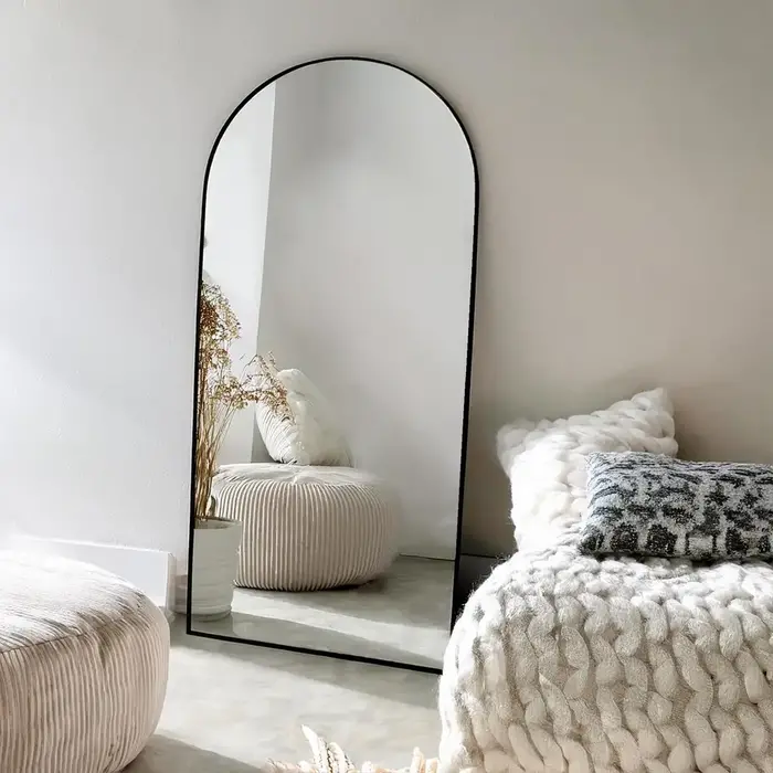 DMC  Boogspiegel Ravenna Staal Zwart 100x190 cm