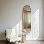 DMC  Ovale Wandspiegel Noor Goud Staal 50x170cm