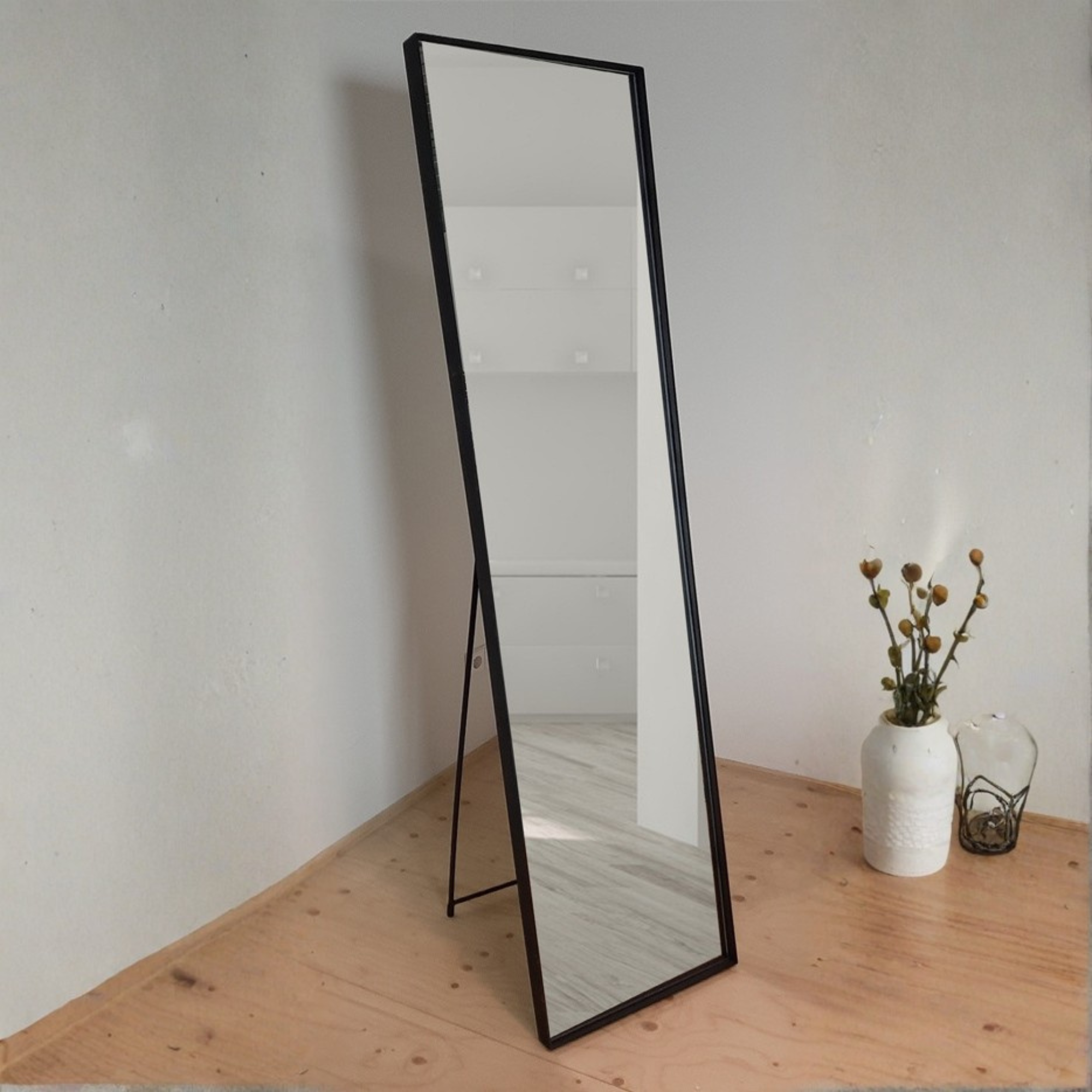 DMC  Avenue | Stalen passpiegel - Met staander